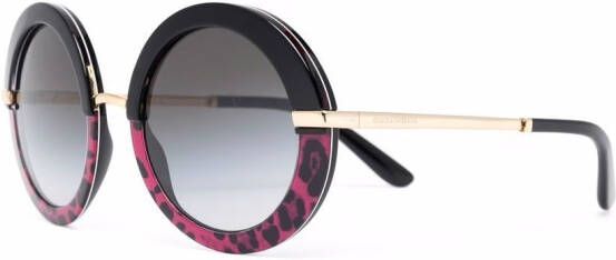 Dolce & Gabbana Eyewear Zonnebril met rond montuur Goud