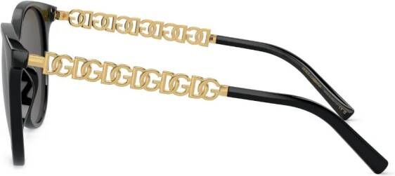 Dolce & Gabbana Eyewear Zonnebril met rond montuur Zwart