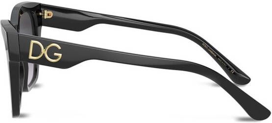 Dolce & Gabbana Eyewear Zonnebril met rond montuur Zwart