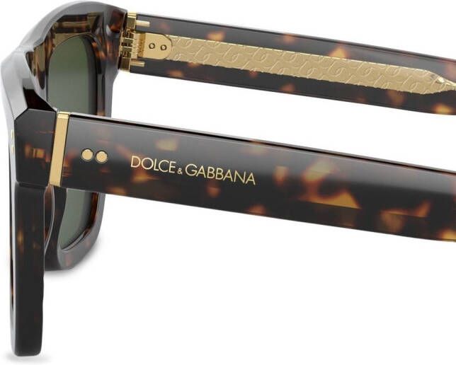 Dolce & Gabbana Eyewear Zonnebril met schildpadschild design Groen