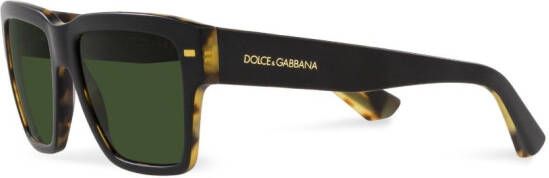 Dolce & Gabbana Eyewear Zonnebril met schildpadschild design Zwart