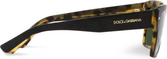 Dolce & Gabbana Eyewear Zonnebril met schildpadschild design Zwart