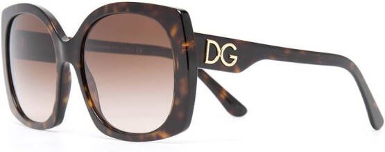 Dolce & Gabbana Eyewear Zonnebril met vierkant montuur Bruin