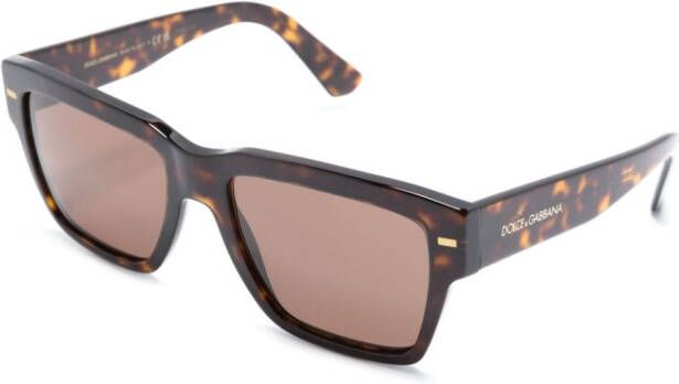 Dolce & Gabbana Eyewear Zonnebril met vierkant montuur Bruin