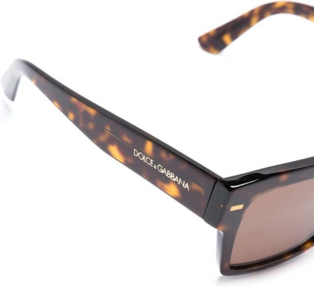 Dolce & Gabbana Eyewear Zonnebril met vierkant montuur Bruin