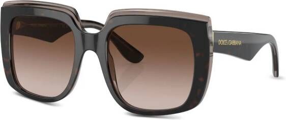 Dolce & Gabbana Eyewear Zonnebril met vierkant montuur Groen