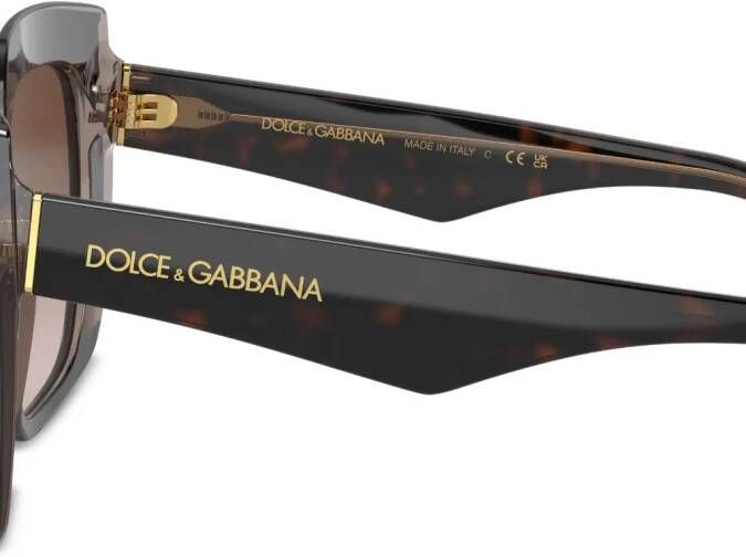 Dolce & Gabbana Eyewear Zonnebril met vierkant montuur Groen