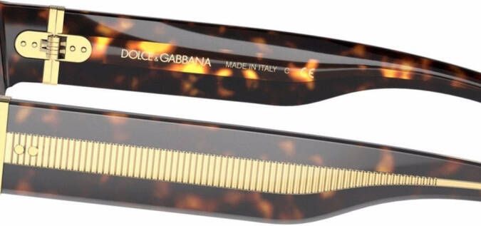 Dolce & Gabbana Eyewear Zonnebril met vierkant montuur Bruin