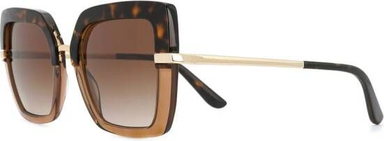 Dolce & Gabbana Eyewear Zonnebril met vierkant montuur Bruin