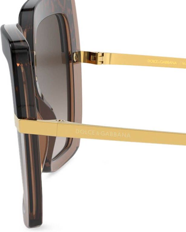 Dolce & Gabbana Eyewear Zonnebril met vierkant montuur Groen