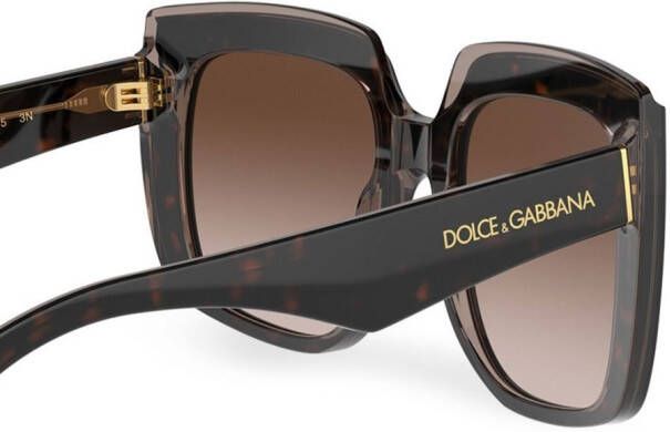 Dolce & Gabbana Eyewear Zonnebril met vierkant montuur Bruin