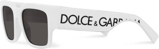Dolce & Gabbana Eyewear Zonnebril met vierkant montuur Wit