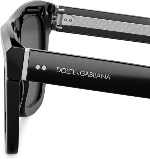 Dolce & Gabbana Eyewear Zonnebril met vierkant montuur Zwart