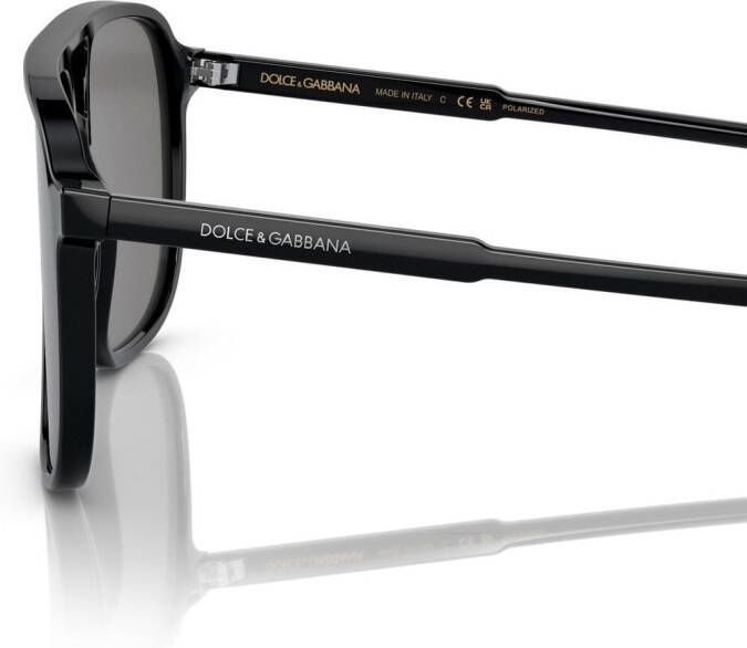 Dolce & Gabbana Eyewear Zonnebril met vierkant montuur Zwart