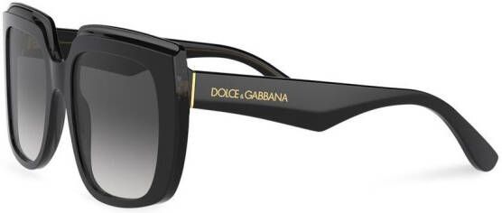 Dolce & Gabbana Eyewear Zonnebril met vierkant montuur Zwart