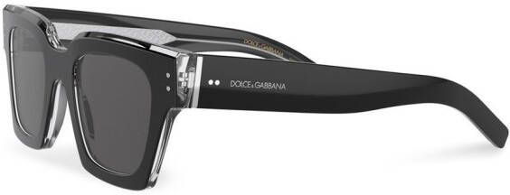 Dolce & Gabbana Eyewear Zonnebril met wayfarer montuur Zwart