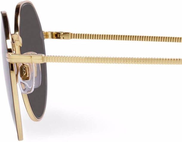 Dolce & Gabbana Eyewear Zonnebril met zeshoekig montuur Grijs