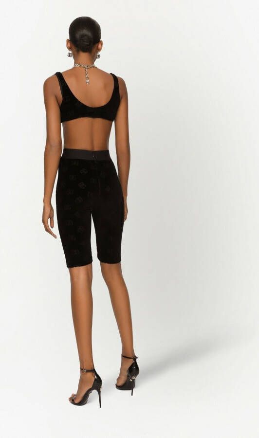 Dolce & Gabbana Fietsshorts met DG-logo Zwart
