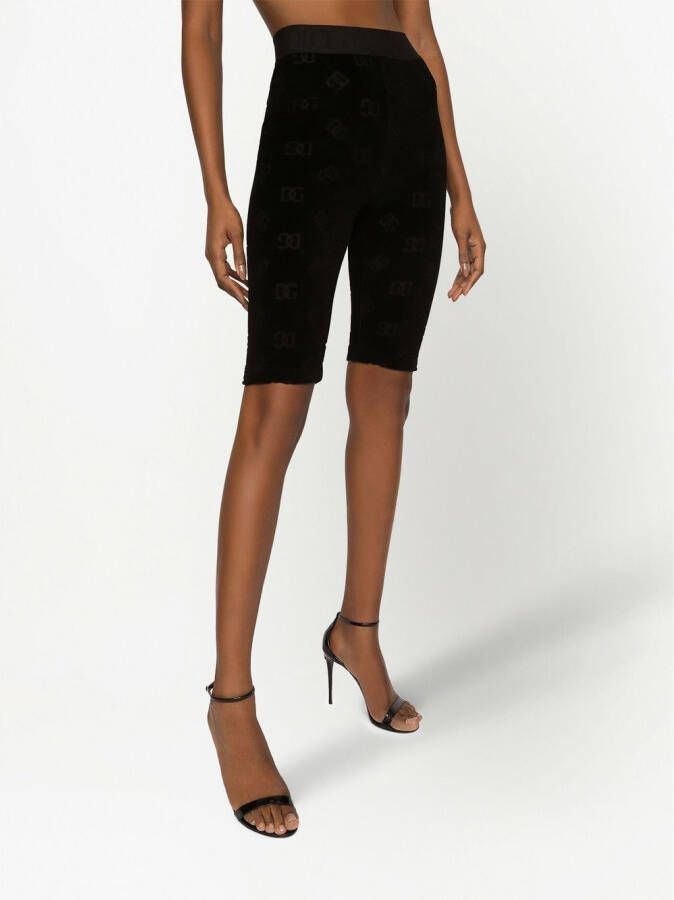 Dolce & Gabbana Fietsshorts met DG-logo Zwart
