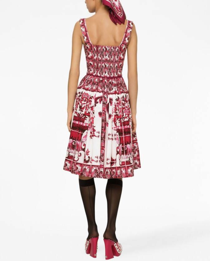Dolce & Gabbana Flared jurk Rood