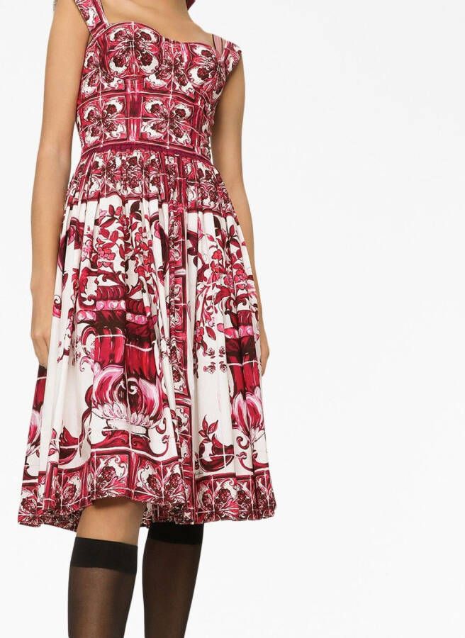 Dolce & Gabbana Flared jurk Rood
