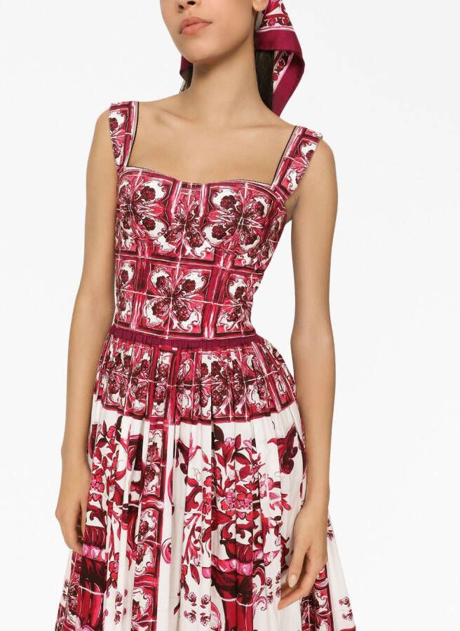 Dolce & Gabbana Flared jurk Rood