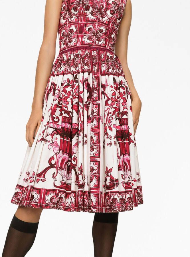 Dolce & Gabbana Flared jurk Rood