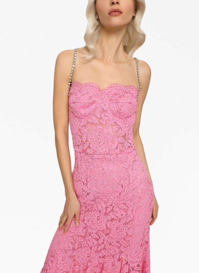 Dolce & Gabbana Jurk met korset-stijl Roze
