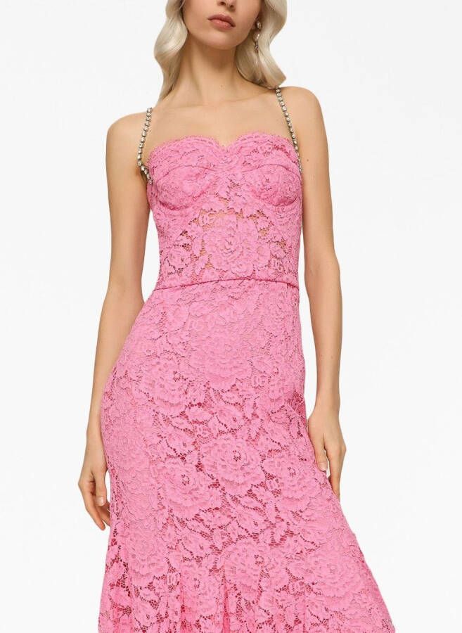 Dolce & Gabbana Jurk met korset-stijl Roze