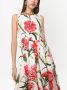 Dolce & Gabbana Midi-jurk met bloemenprint Wit - Thumbnail 5