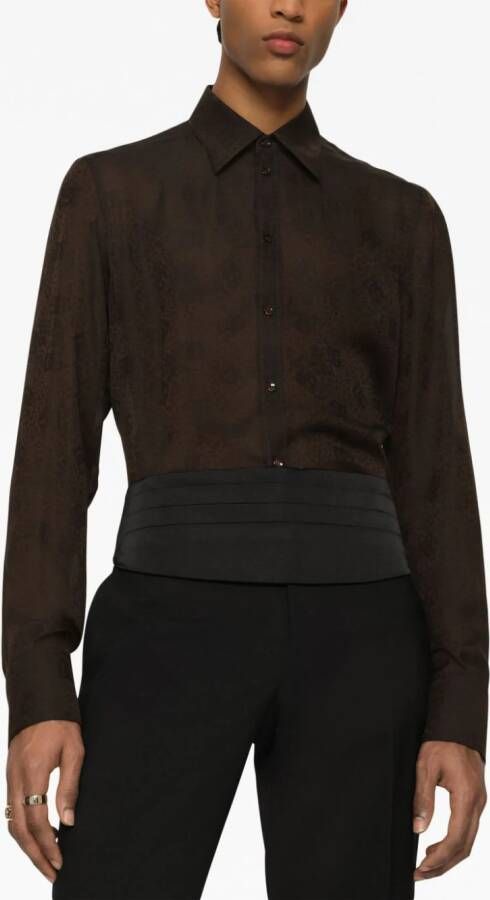 Dolce & Gabbana Geplooide cummerbund Zwart