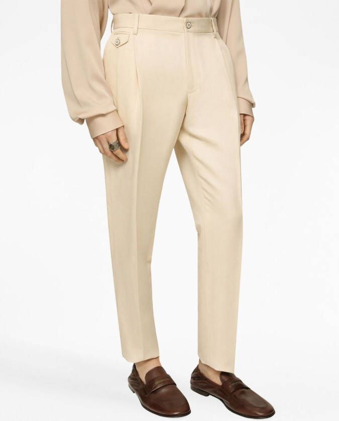Dolce & Gabbana Geplooide pantalon Beige