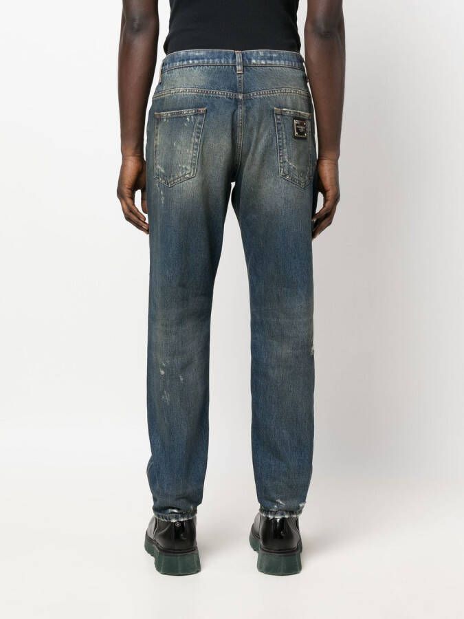 Dolce & Gabbana Gerafelde jeans Blauw