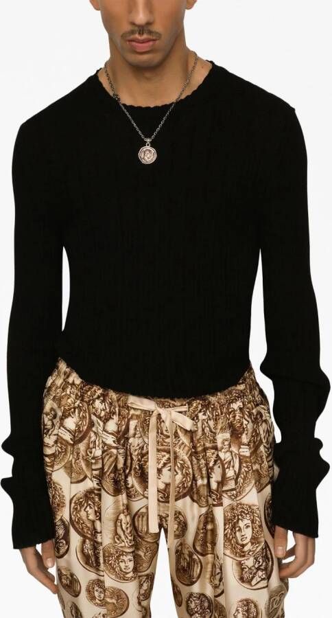 Dolce & Gabbana Geribbelde trui Zwart