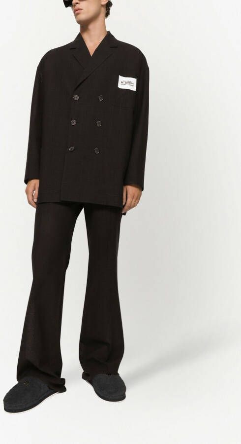 Dolce & Gabbana Blazer met logopatch Zwart