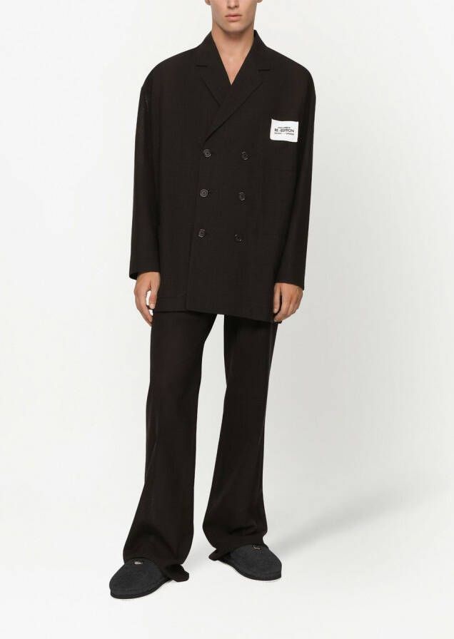 Dolce & Gabbana Blazer met logopatch Zwart