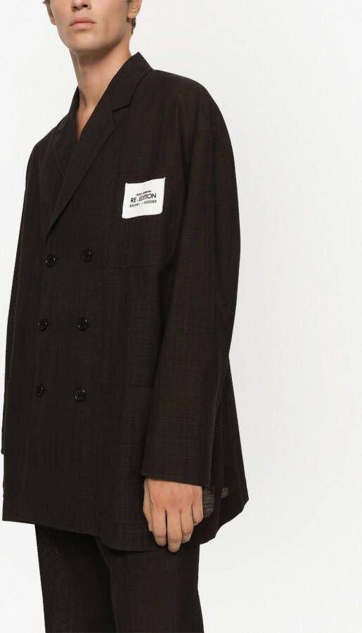 Dolce & Gabbana Blazer met logopatch Zwart