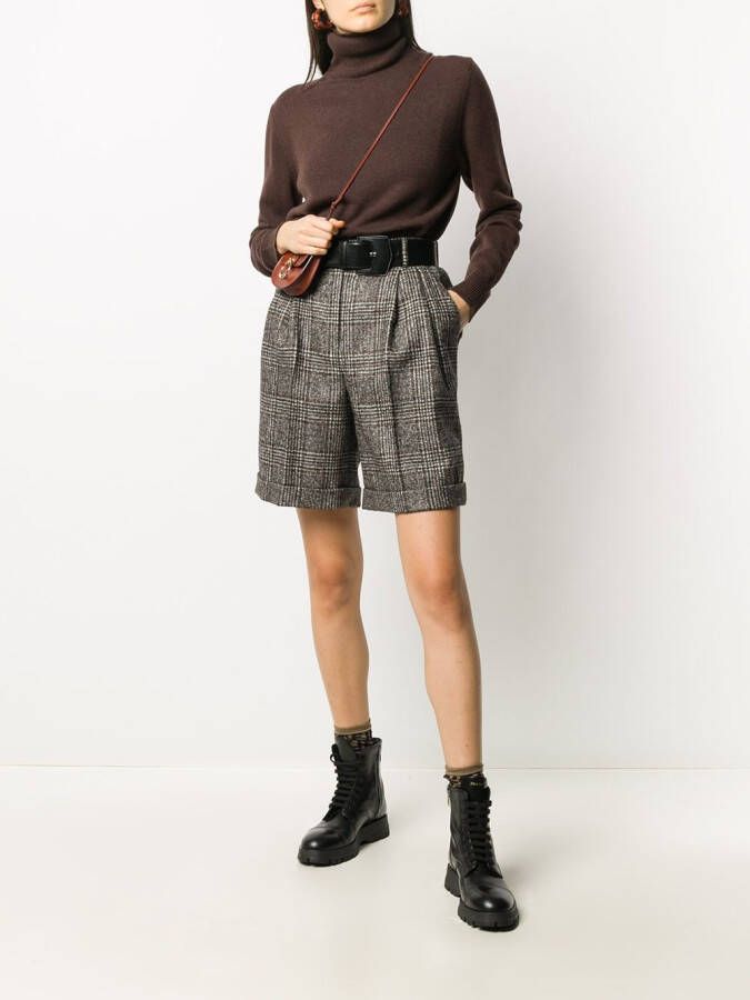 Dolce & Gabbana Geruite shorts Bruin