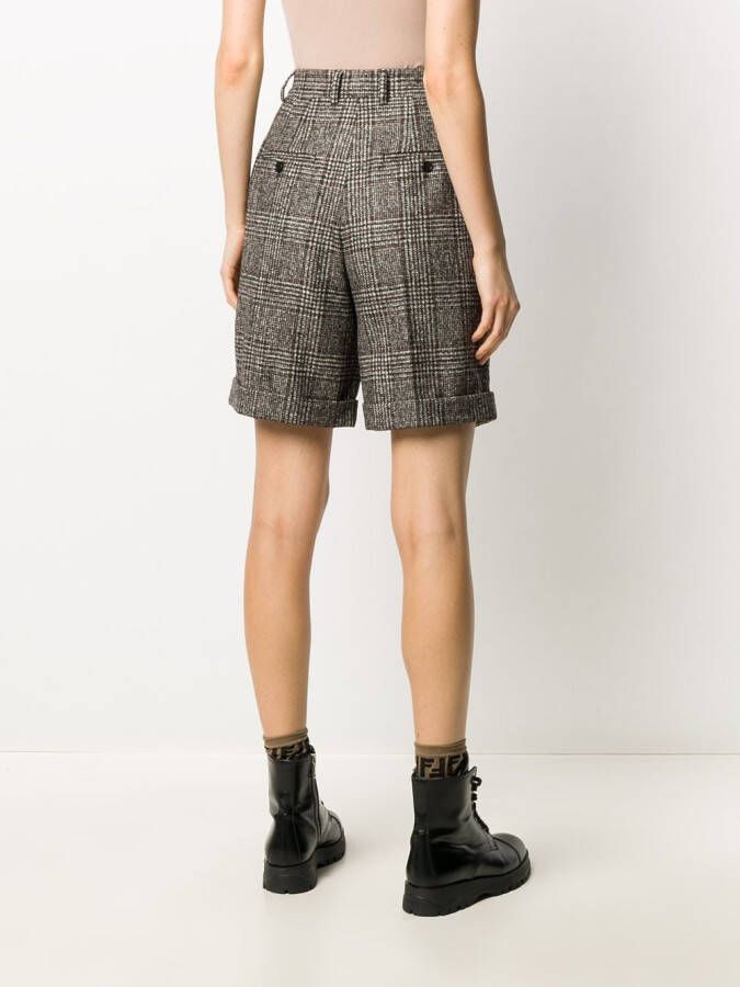 Dolce & Gabbana Geruite shorts Bruin