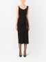 Dolce & Gabbana Mouwloze midi-jurk met veters Zwart - Thumbnail 3