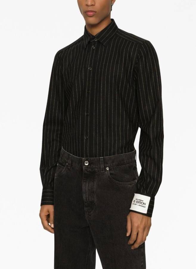 Dolce & Gabbana Gestreepte sjaal Zwart