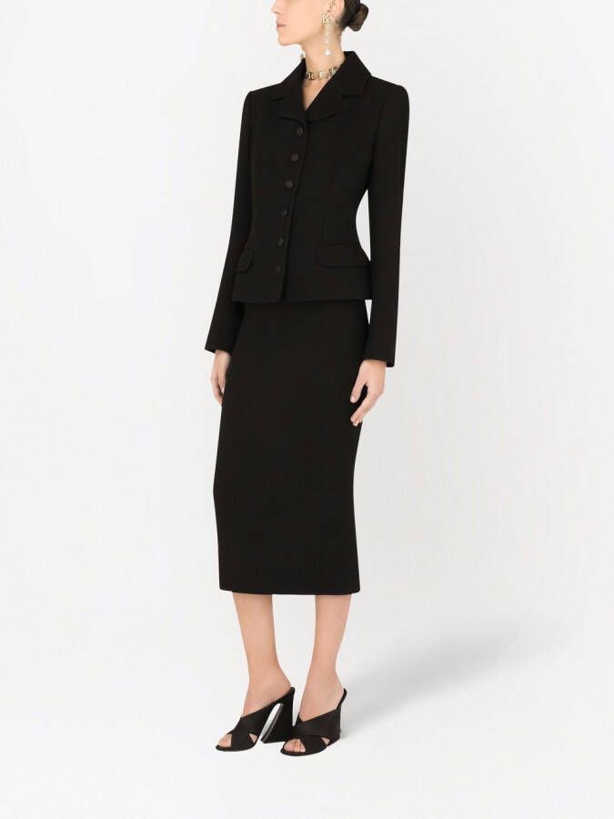 Dolce & Gabbana Blazer met enkele rij knopen Zwart