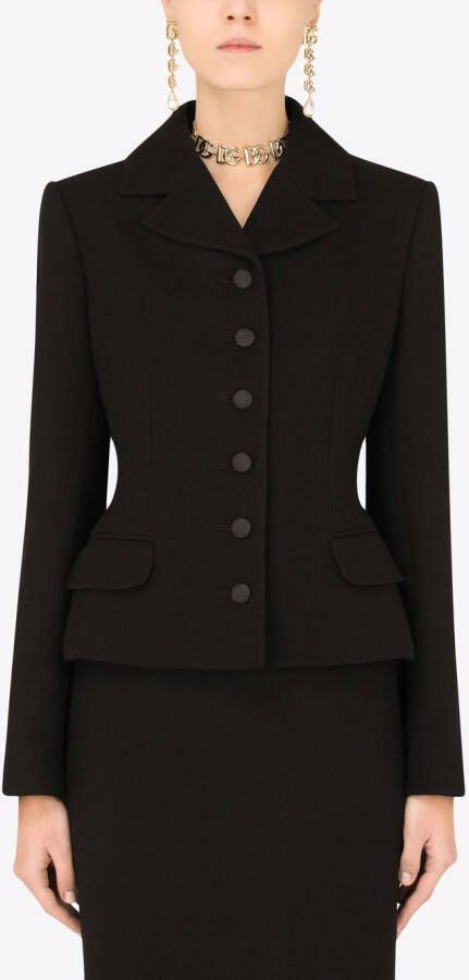 Dolce & Gabbana Blazer met enkele rij knopen Zwart