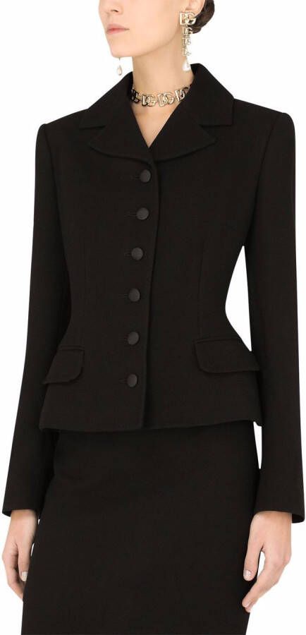 Dolce & Gabbana Blazer met enkele rij knopen Zwart