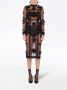 Dolce & Gabbana Getailleerde midi-jurk Zwart - Thumbnail 2