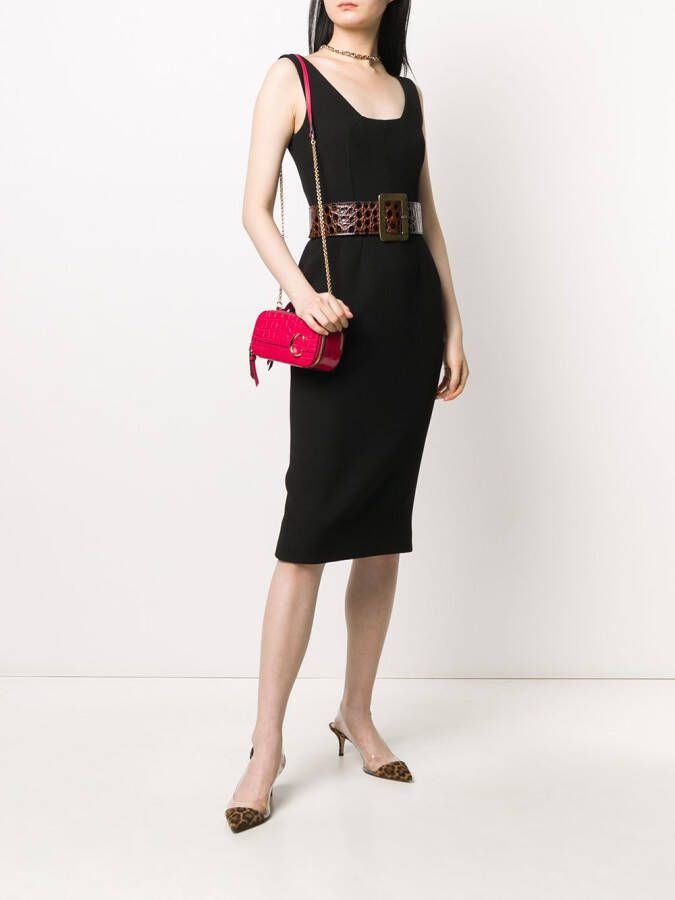 Dolce & Gabbana Getailleerde midi-jurk Zwart