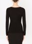 Dolce & Gabbana Trui met diepe ronde hals en veters Zwart - Thumbnail 4