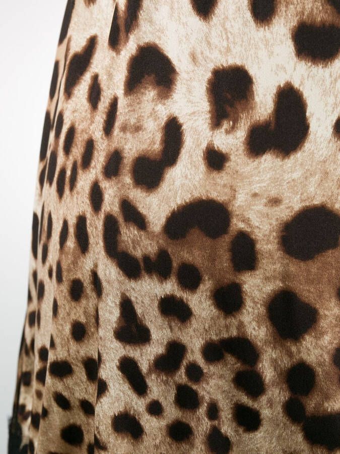 Dolce & Gabbana Hemd met luipaardprint Bruin
