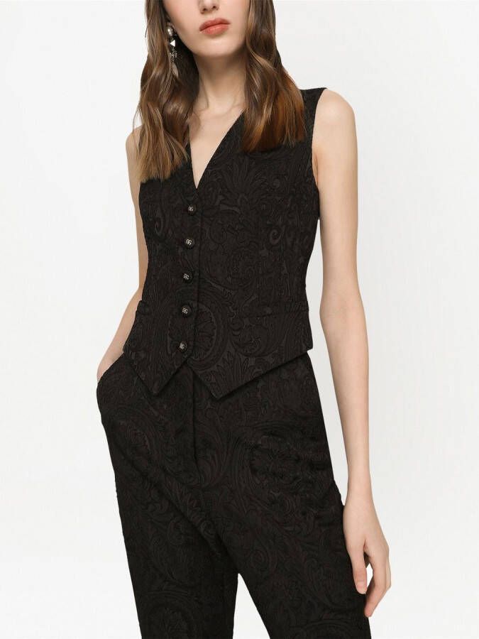 Dolce & Gabbana Top met V-hals Zwart