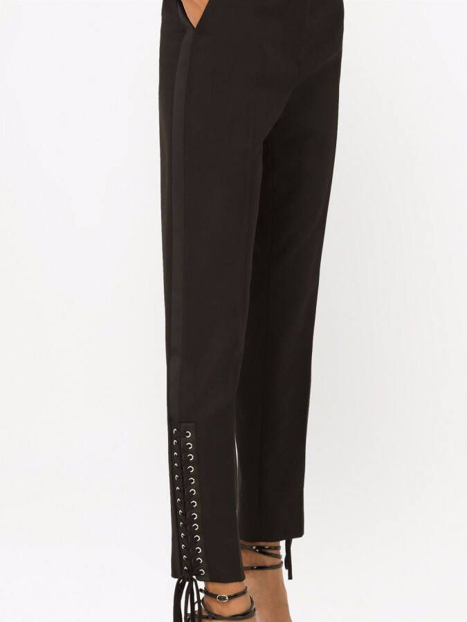 Dolce & Gabbana Twill broek met veters Zwart